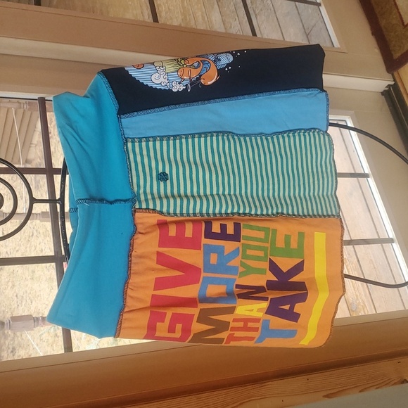 Upcycled Colorful‎ Patchwork Graphic Sz. M Skirt - Picture 5 of 8